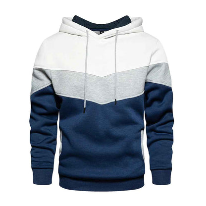Hoodie sweat à capuche tricolore au sportswear rétro