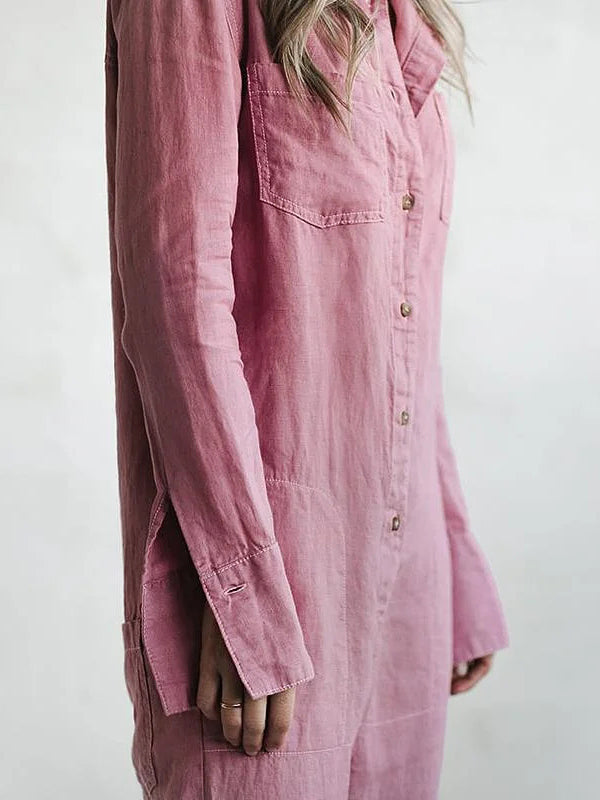 Lässiger Jumpsuit mit langen Ärmeln
