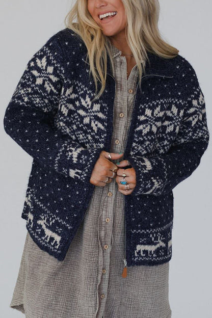 Casual winter-pattern coat