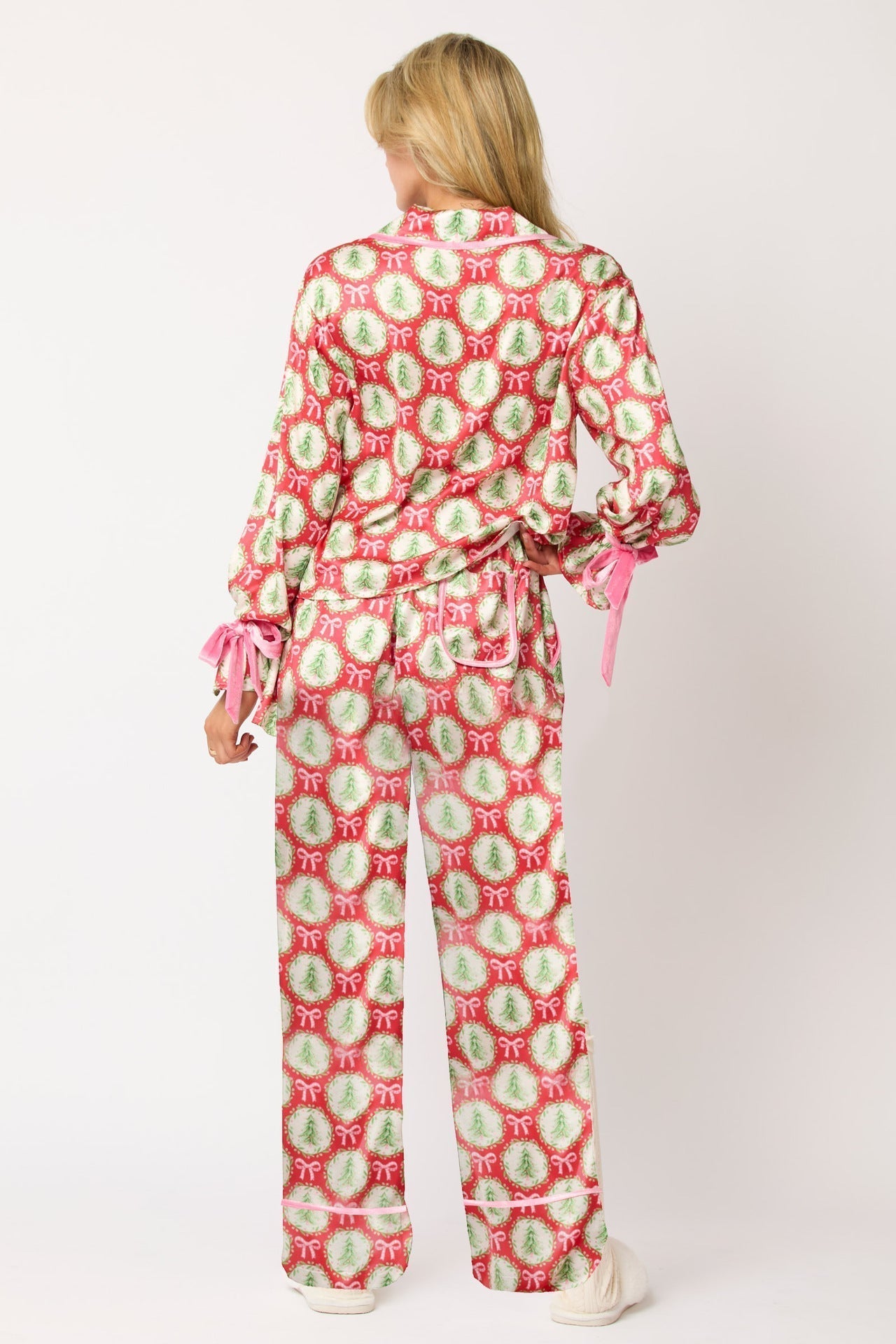 Chique winterpyjama set met feestelijke motieven