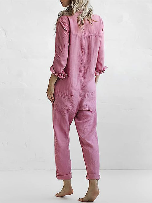 Lässiger Jumpsuit mit langen Ärmeln