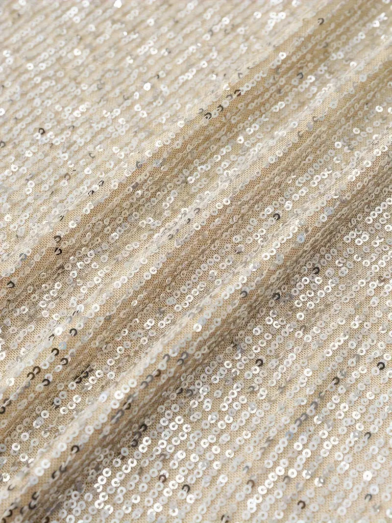 Robe courte brillante à une épaule élégante et chic