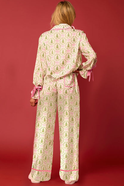 Chique winterpyjama set met feestelijke motieven