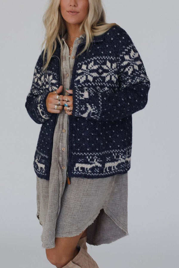 Casual winter-pattern coat