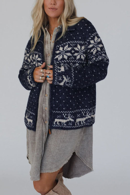 Manteau décontracté à motif hiver