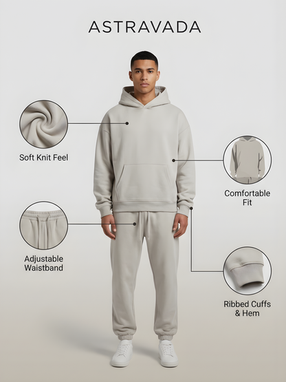 Oversized Hoodie and Jogger Set with Kangaroo Pocket for Men