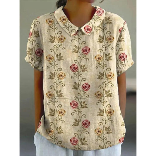 Blouse pour femme décontracté avec un motif floral élégant