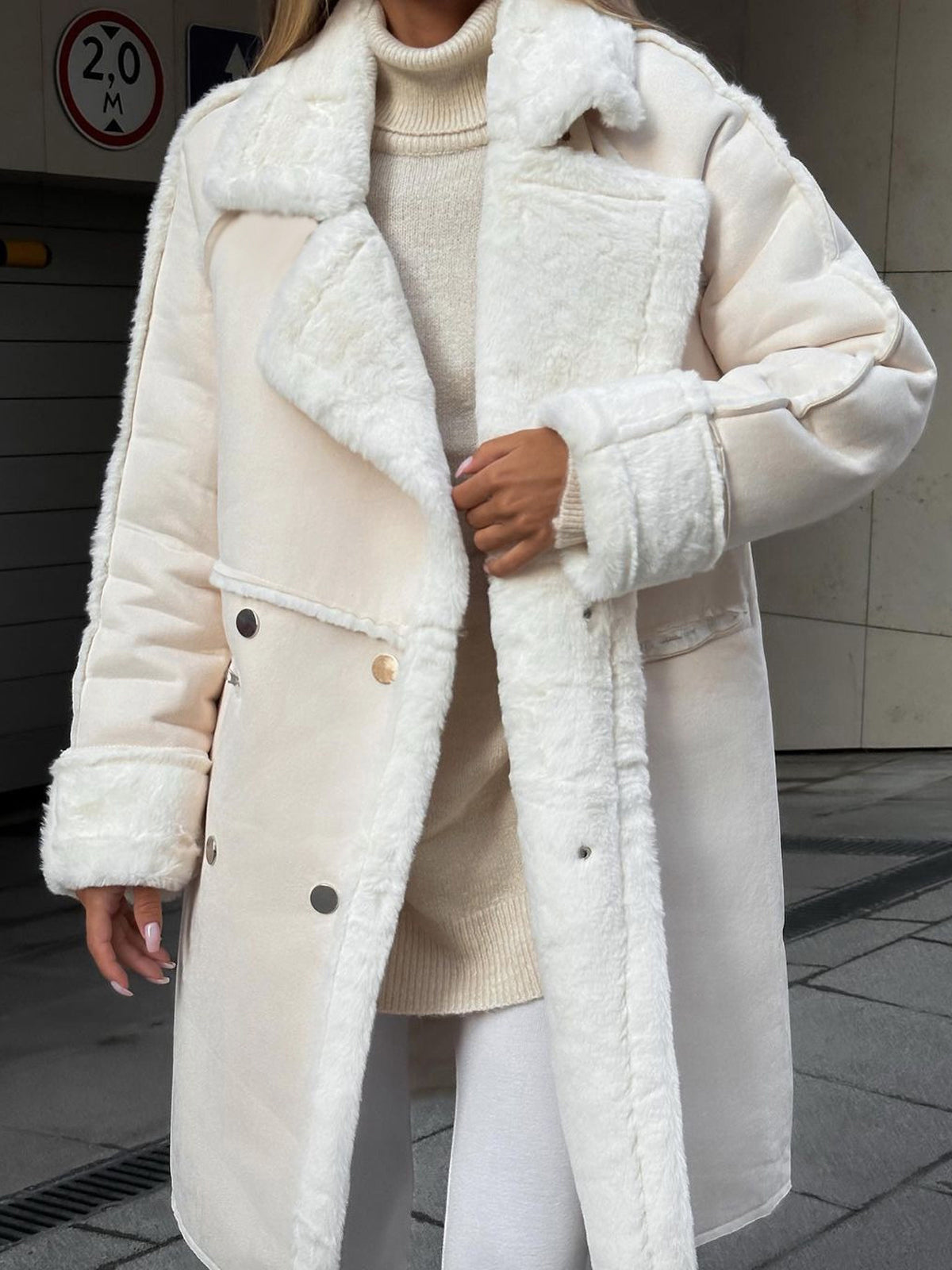 Long Teddy Coat, Chic and Elegant