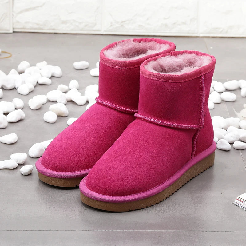 Elegante Winterstiefel aus Kunstwolle
