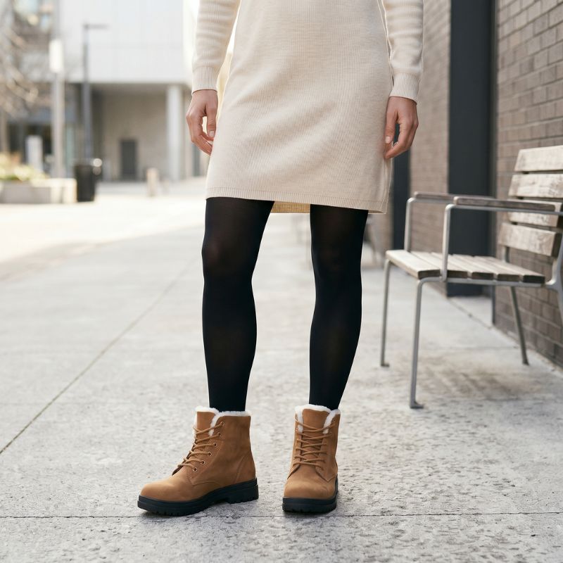 Bottines montantes fourrées style casual