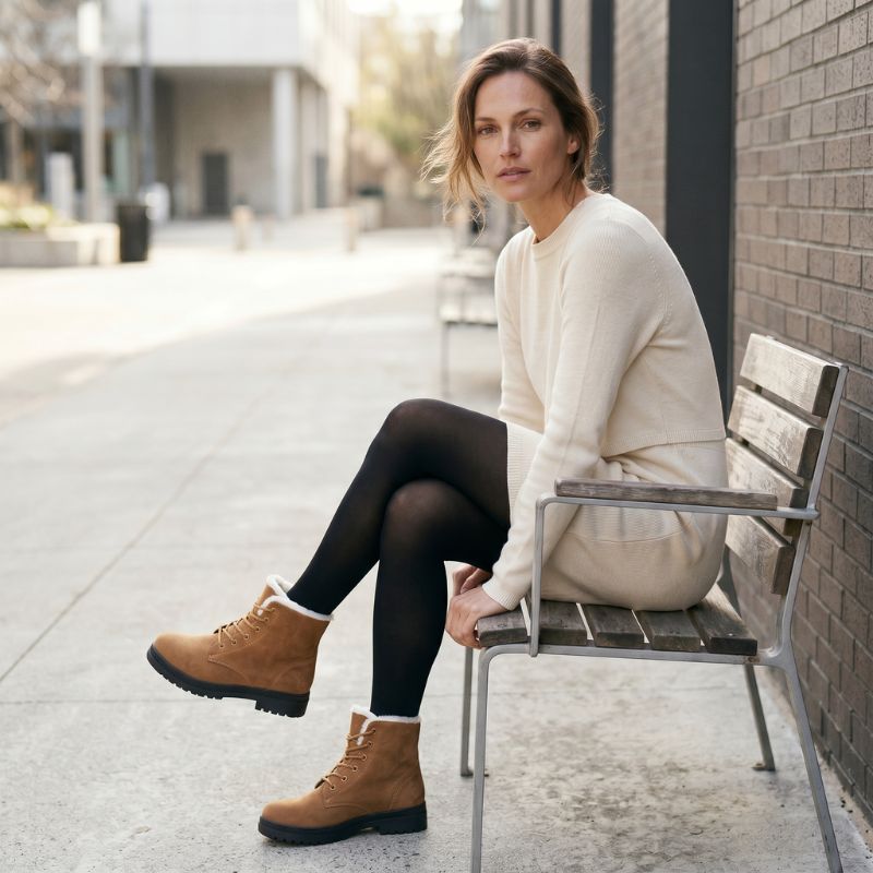 Bottines montantes fourrées style casual