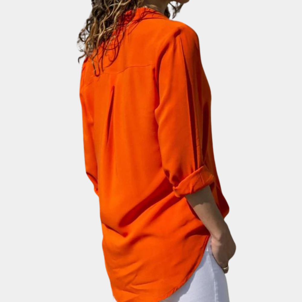 Chemise fluide pour femme au style élégant décontracté