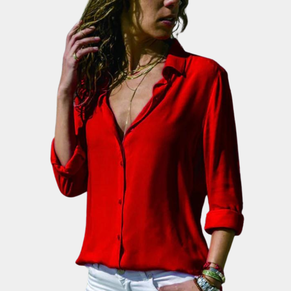 Chemise fluide pour femme au style élégant décontracté