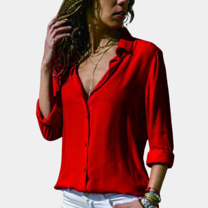 Chemise fluide pour femme au style élégant décontracté