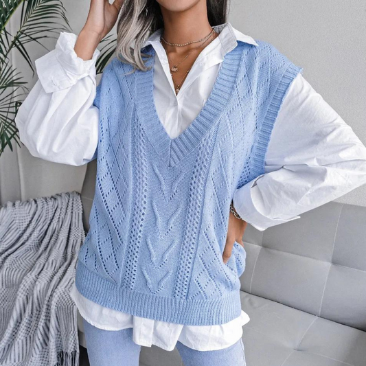 Cardigan élégant à col en V pour femme - Tendance et raffiné