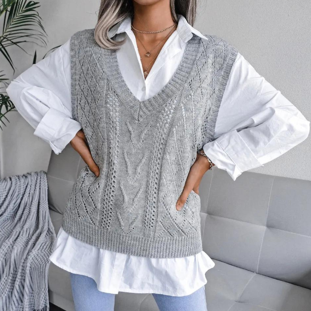 Eleganter Damen Cardigan mit V-Ausschnitt - Trendig und raffiniert