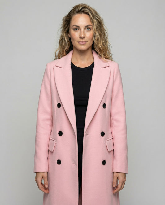 Warm women's trench coat for winter