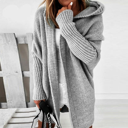 Cardigan long en tricot doux et chaud