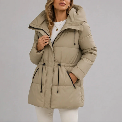 Puffer Coat with Hood for Women in Winter Fashion