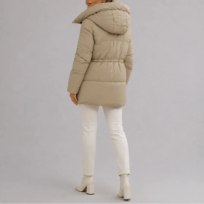 Puffer Coat with Hood for Women in Winter Fashion