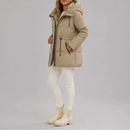 Puffer Coat with Hood for Women in Winter Fashion