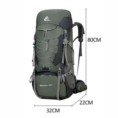 Sac à Dos de Randonnée Imperméable 75L Pour Aventures En Plein Air