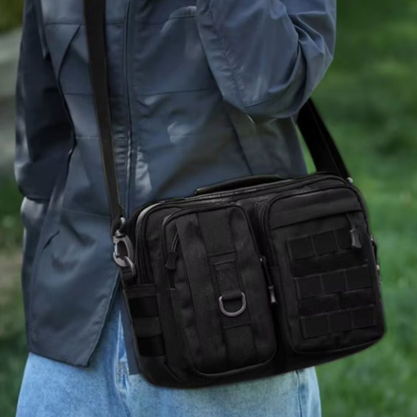 Sac Bandoulière Homme Style Militaire Pratique et Fonctionnel