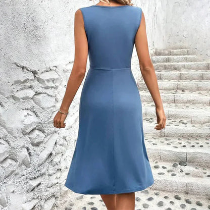 Robe midi d'été élégante pour femmes idéale pour les journées ensoleillées
