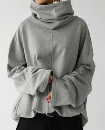 Sweatshirt Turtleneck Chic avec Poches
