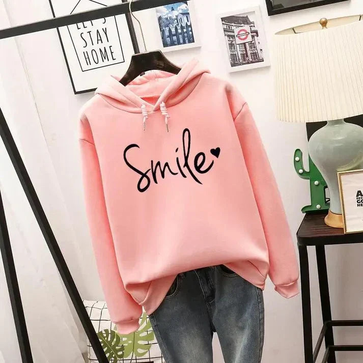 Sweat à capuche Smile au style casual
