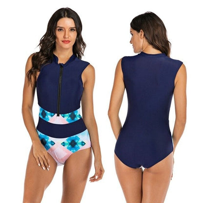 Maillot de bain 1 pièce au style sportif pour femme