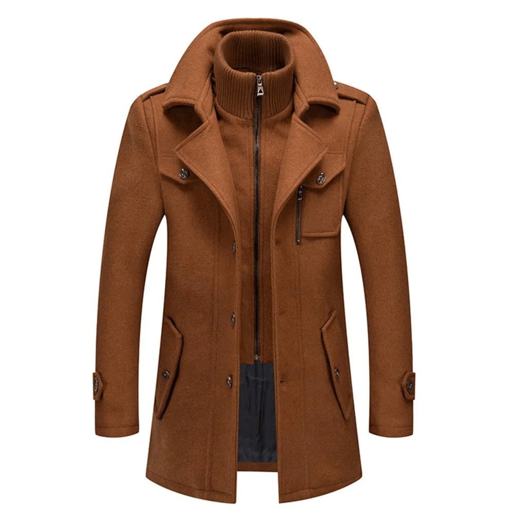 Manteau en laine mélangée chic et raffiné