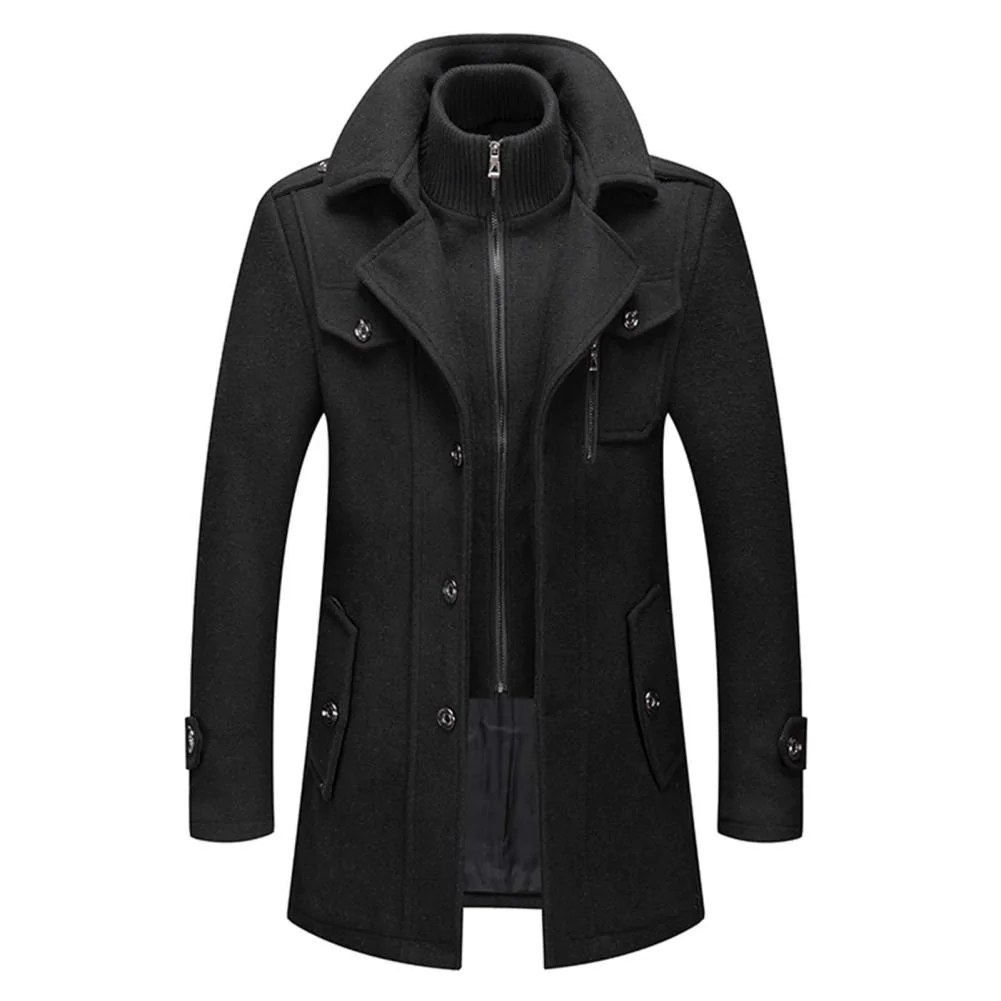 Manteau en laine mélangée chic et raffiné