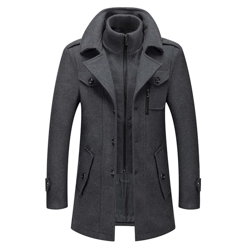 Manteau en laine mélangée chic et raffiné