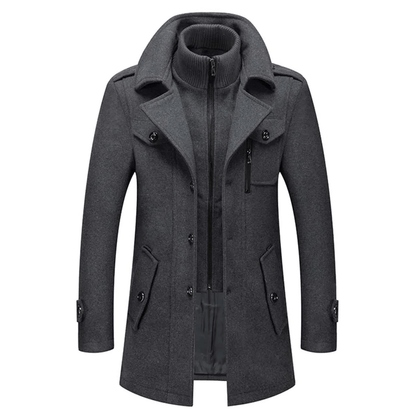 Manteau en laine mélangée chic et raffiné