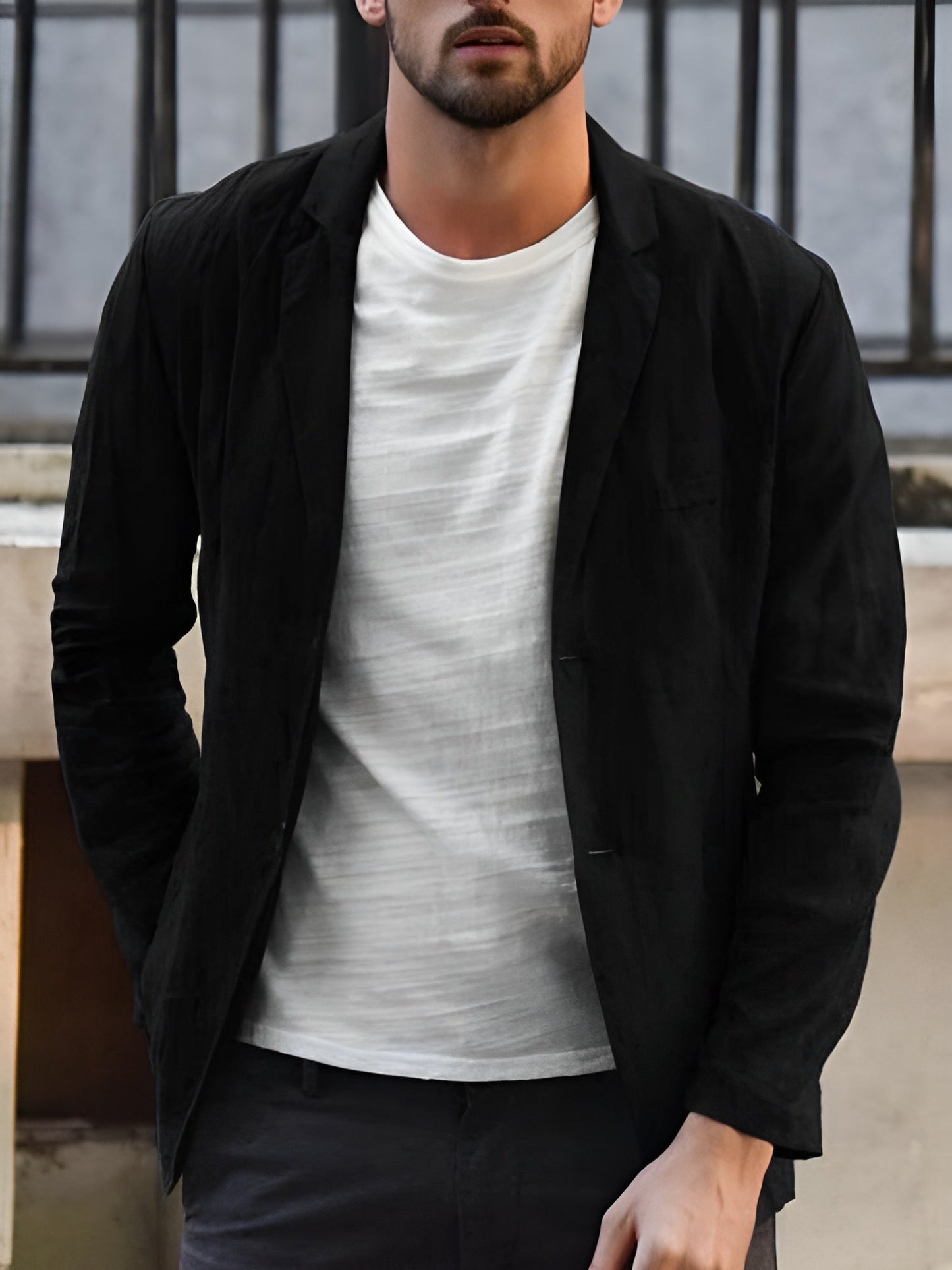 Veste en lin intemporelle chic et décontractée