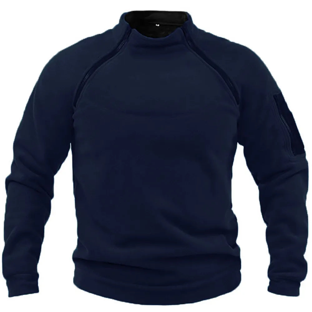 Sweatshirt militaire zippé élégant