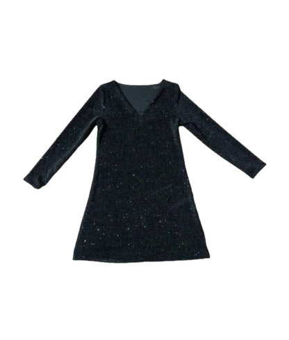 Robe à sequins pour femmes avec manches longues pour soirées et événements