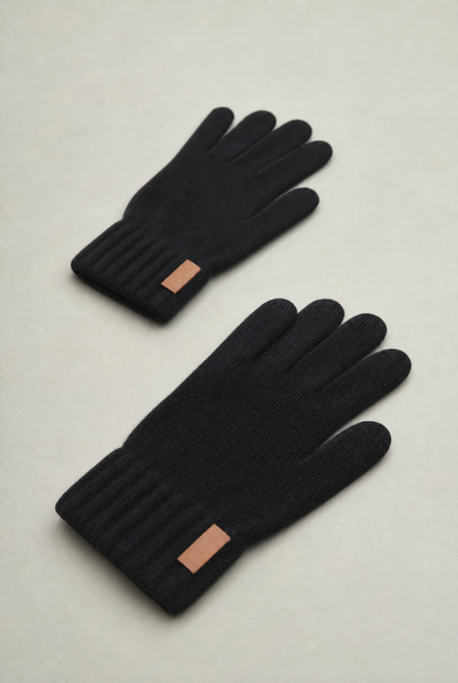 Touchscreen Winter Gloves with Ribbed Cuffs and Warm Lining for Men