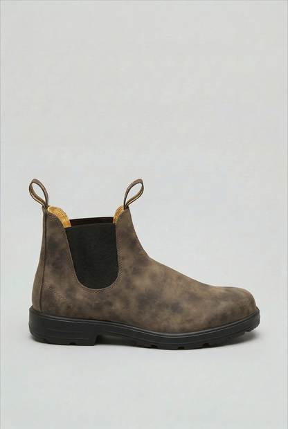 Classic Chelsea Boots with Elastic Side Panels and Pull Tabs for Men