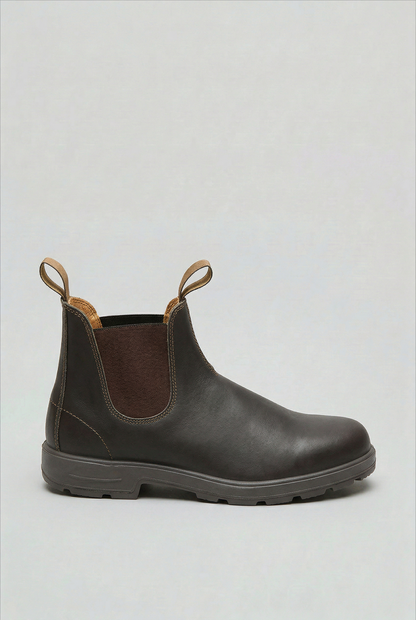 Classic Chelsea Boots with Elastic Side Panels and Pull Tabs for Men