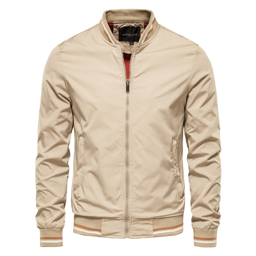 Blouson bomber tricolore au style sportswear classique