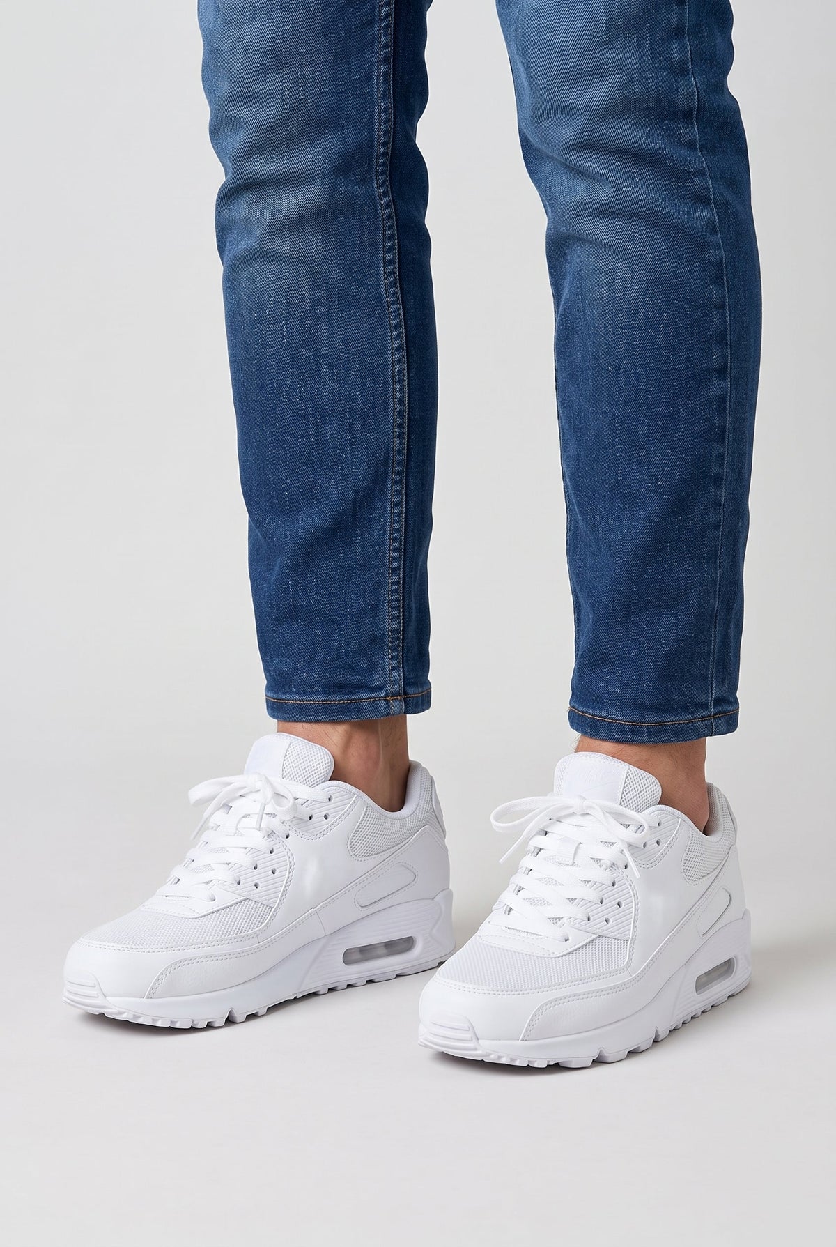 Air Cushion Sneakers with Lace Up Front and Padded Collar for Men