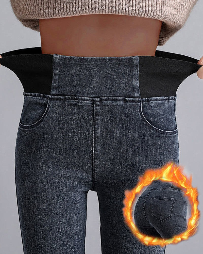 Leggings d'hiver chauds à taille haute confortables pour femmes