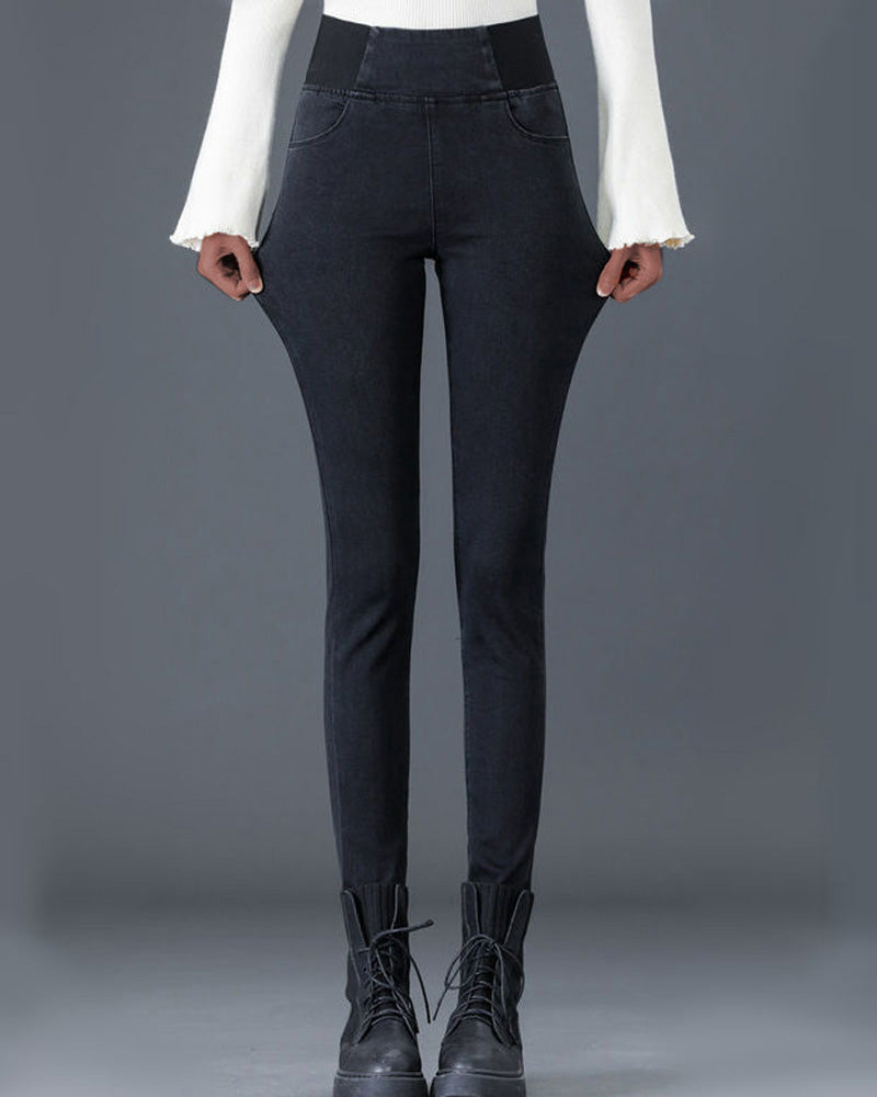 Leggings d'hiver chauds à taille haute confortables pour femmes