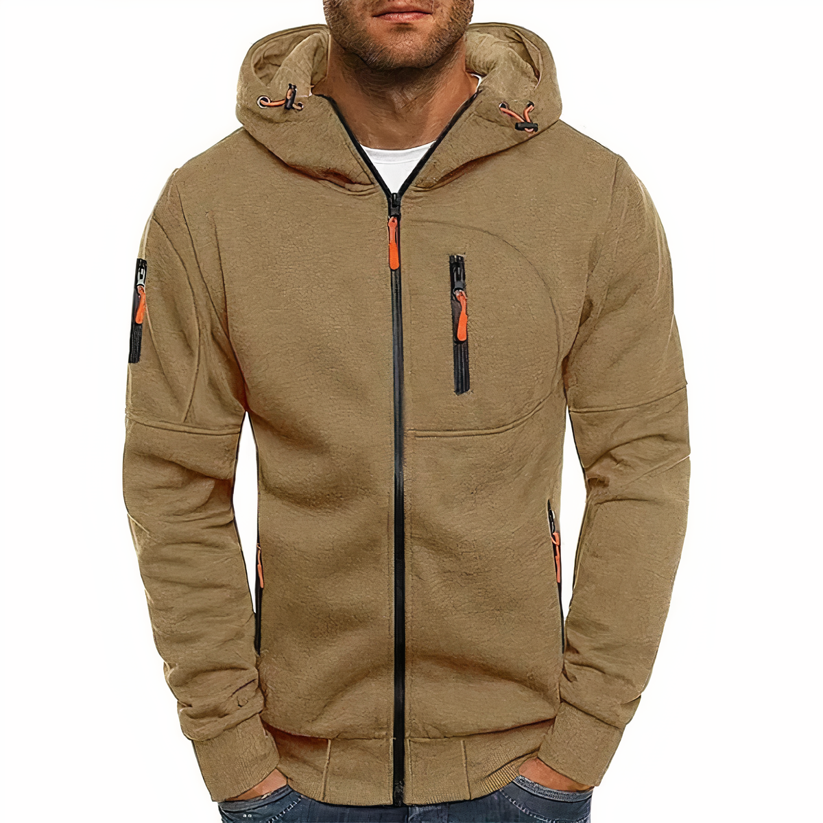 Hoodie élégant avec zip sophistiqué