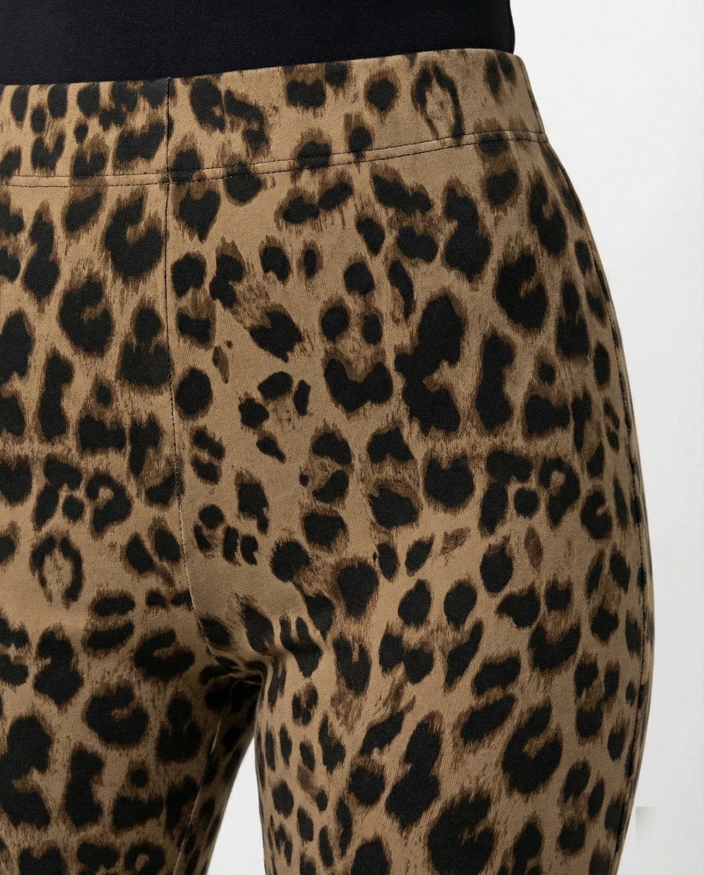 Leggings évasés pour femme avec motif léopard chic