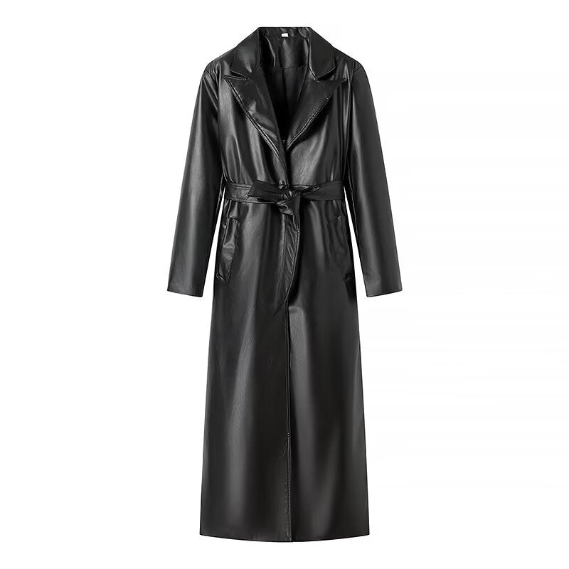 Trench Noir pour femme long et élégant