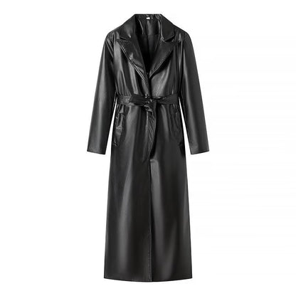 Trench Noir pour femme long et élégant