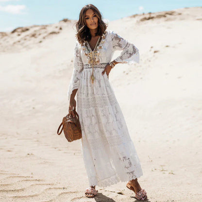 Robe Boho élégante avec des manches longues pour un look chic